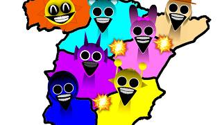 Sprunki Spain Territory War Durple Vs Mr Sun Vs Pinki Vs Tunner Vs Jevin Vs Sky Vs Simon Animated