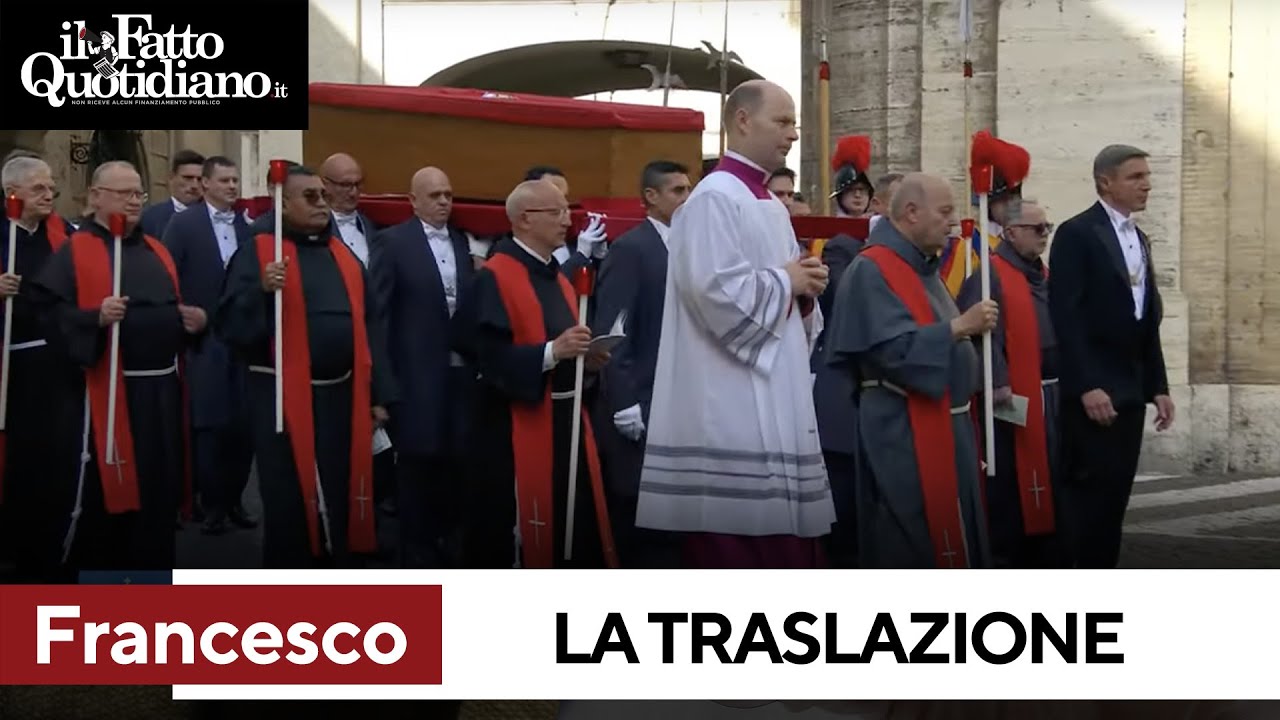 La traslazione della salma di papa Francesco a San Pietro