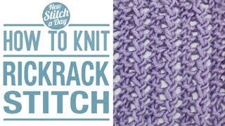 How To Knit The Rickrack Stitch (english Style)