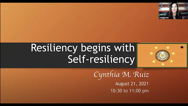 Community Resiliency Begins with Self-resiliency w...