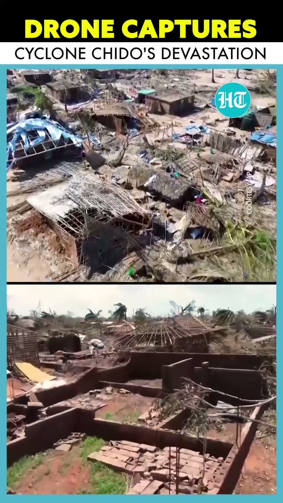 Drone View: #Cyclone #Chido's Destruction In #Mozambique | #Mayotte | #cyclonechido #news #shorts
