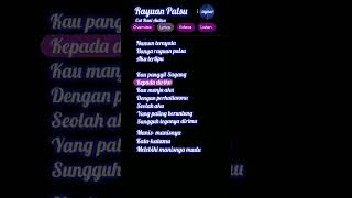 Rayuan Palsu _ Cut Rani Auliza #lyrics