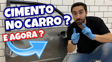 Como tirar cimento seco da janela de alumínio?