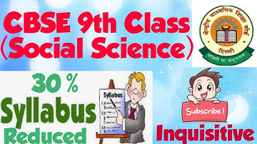Latest CBSE Syllabus class 9 Social Science | 2020 - 2021 | Latest Information |