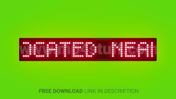 Elevator Located Near Main Entrance Scrolling Red Dot Matrix LED Text Animation on Green Screen Seam