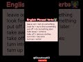 English Phrasel Verbs 👩🏫✔️ #english#education#grammar#englishtips #learnenglish