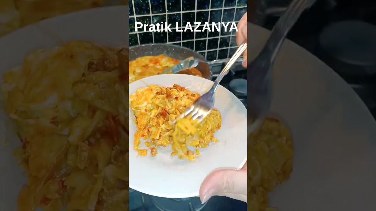 iftara En Hızlı Yemek Pratik LAZANYA 👌 Tek Tavada 🔥The Easiest Lasagna Ever! One Pan #keşfet #shorts