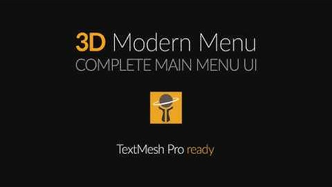 3D Modern Menu | ASSET STORE