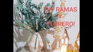 ARREGLO NAVIDEÑO COUNTRY FRENCH NORDICO  5 RAMAS Y 1 FLORERO / HANDMADE CHRISTMAS ORNAMENTS