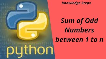 Sum of all odd numbers between 1 to n