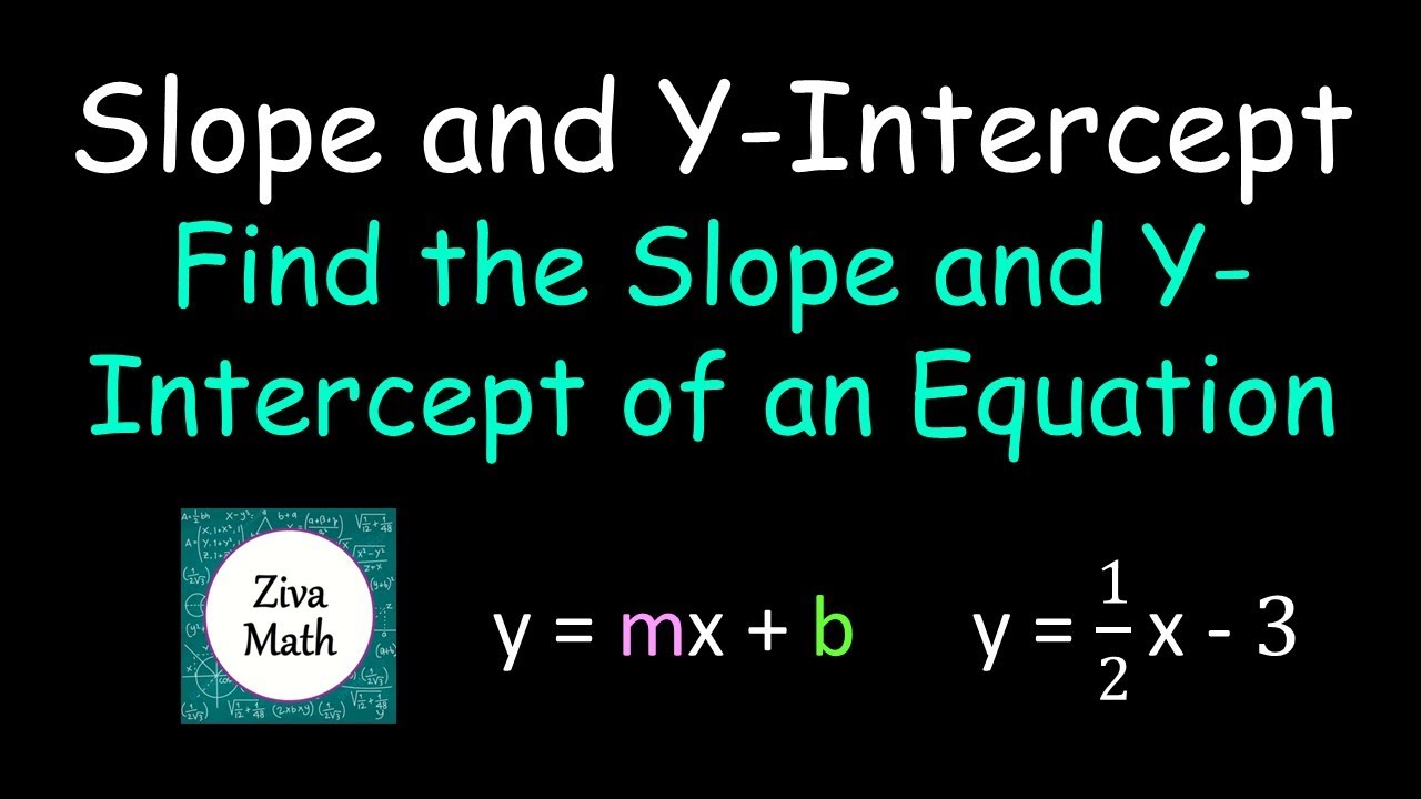 Find the Slope and Y Intercept of an Equation | Slope and Y Intercept ...