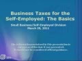 IRS Webinar: Business Taxes for the Self Employed  The Basics