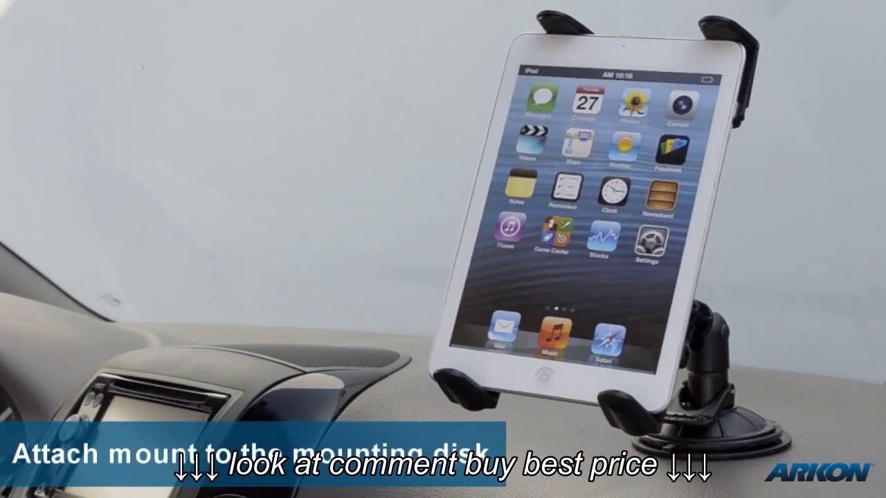 Car Windshield Tablet Mount for iPad Air, Nexus 10, Galaxy Tab 10 1, Sony Experia Z | Arkon TAB198