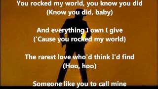 Video thumbnail of "Michael Jackson - You Rock My World ~ With Lyrics"