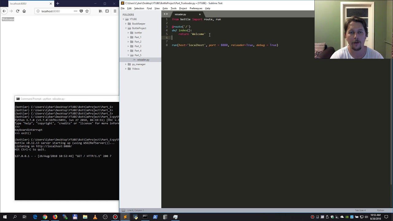 Python - Bottle - Part 5 - YouTube
