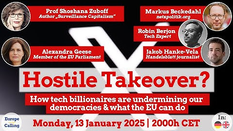 #212 "Hostile Takeover? How tech billionaires are undermining our democracies & what the EU can do"