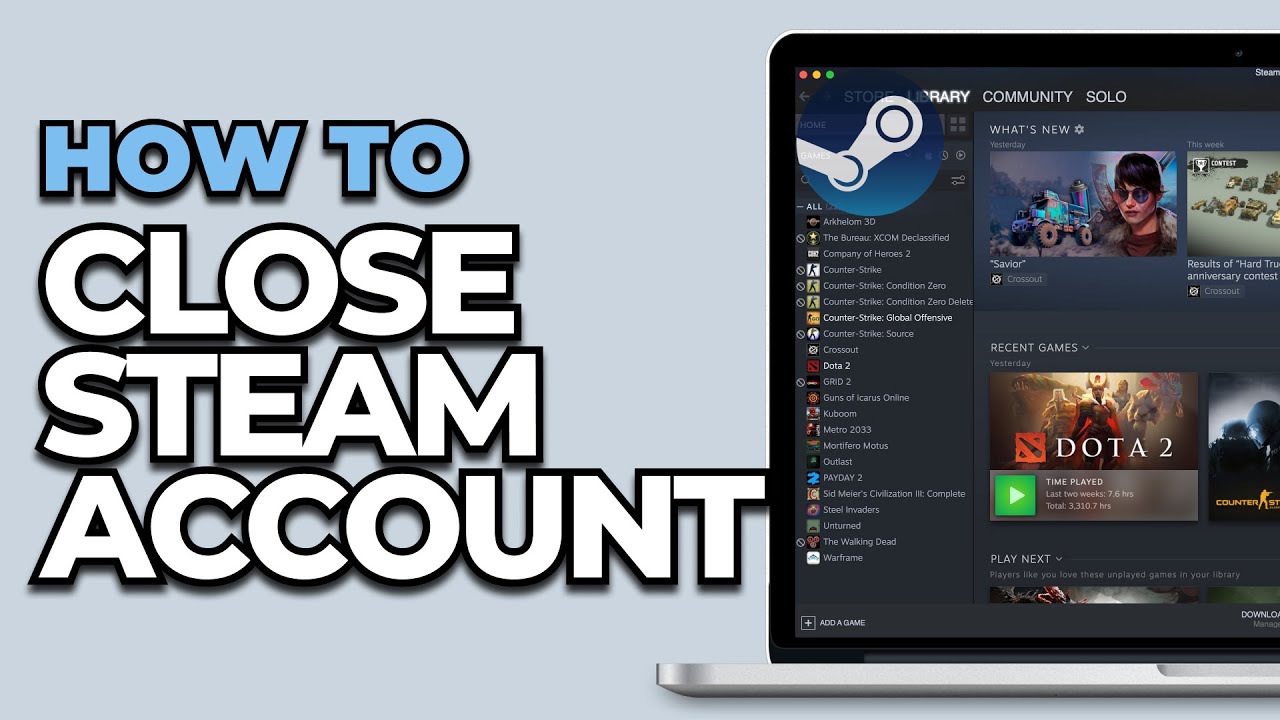 How To Close Steam Account Easy YouTube 