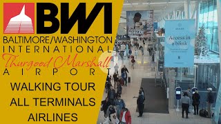 BALTIMORE/WASHINGTON INT'L AIRPORT (BWI) FULL WALKING TOUR, AIRLINES, SECURITY CHECKPOINT, BAG CLAIM screenshot 3