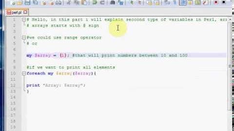 Perl Beginner Tutorial #Arrays #Print Elements  Part 4