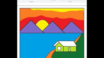 Simpledrawing#shorts#easy scenery draw with ms paint🌴☘#viralshorts# Drawing vedio.#trendingshorts#