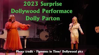 2023 Suprise Dolly Parton appearance song at Dollywood Just a little talk with Jesus