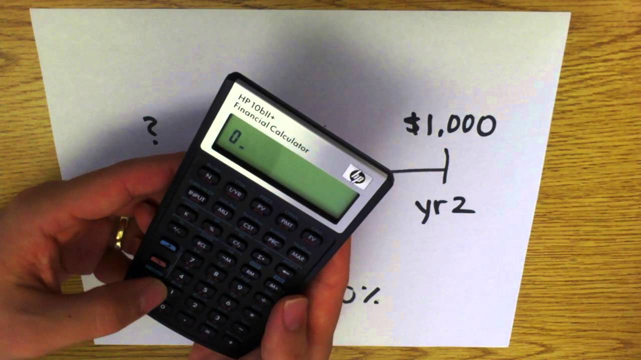 Time Value Of Money Using Hp 10bii Youtube