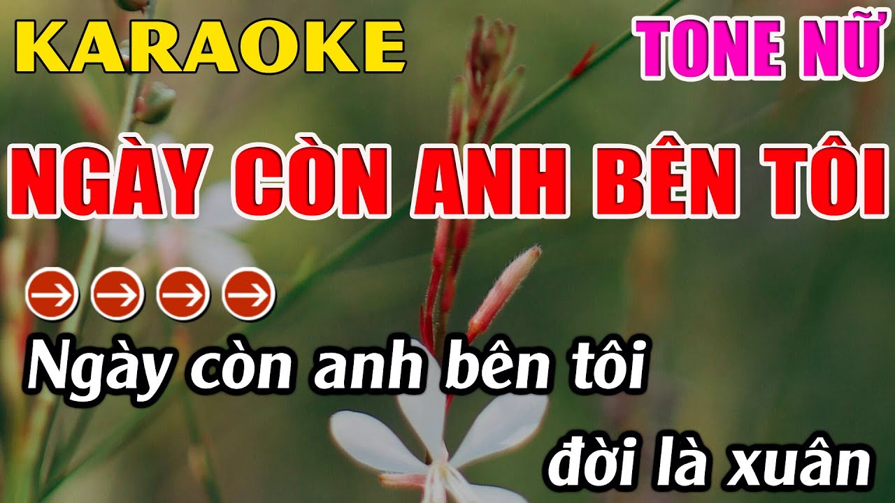 Ngày Còn Anh Bên Tôi Karaoke Tone Nữ Karaoke Hoàng Long 2025 - Beat Mới
