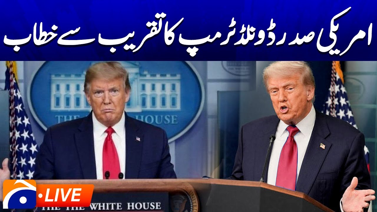 LIVE : US President Donald Trump addresses the ceremony | Geo News ...