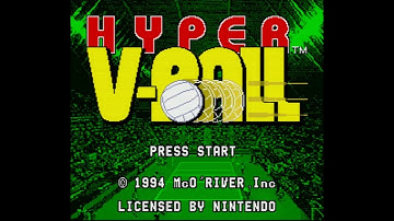 Hyper V-Ball - Super Nintendo Entertainment System - Intro & Title Screen