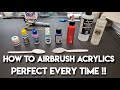 How To Airbrush Acrylics.Perfect Every Time !! Scale Models & Gunpla