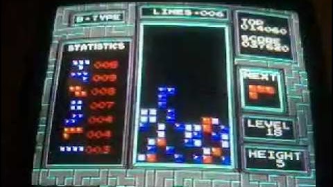 NES Tetris 18-5 with 3 tetris