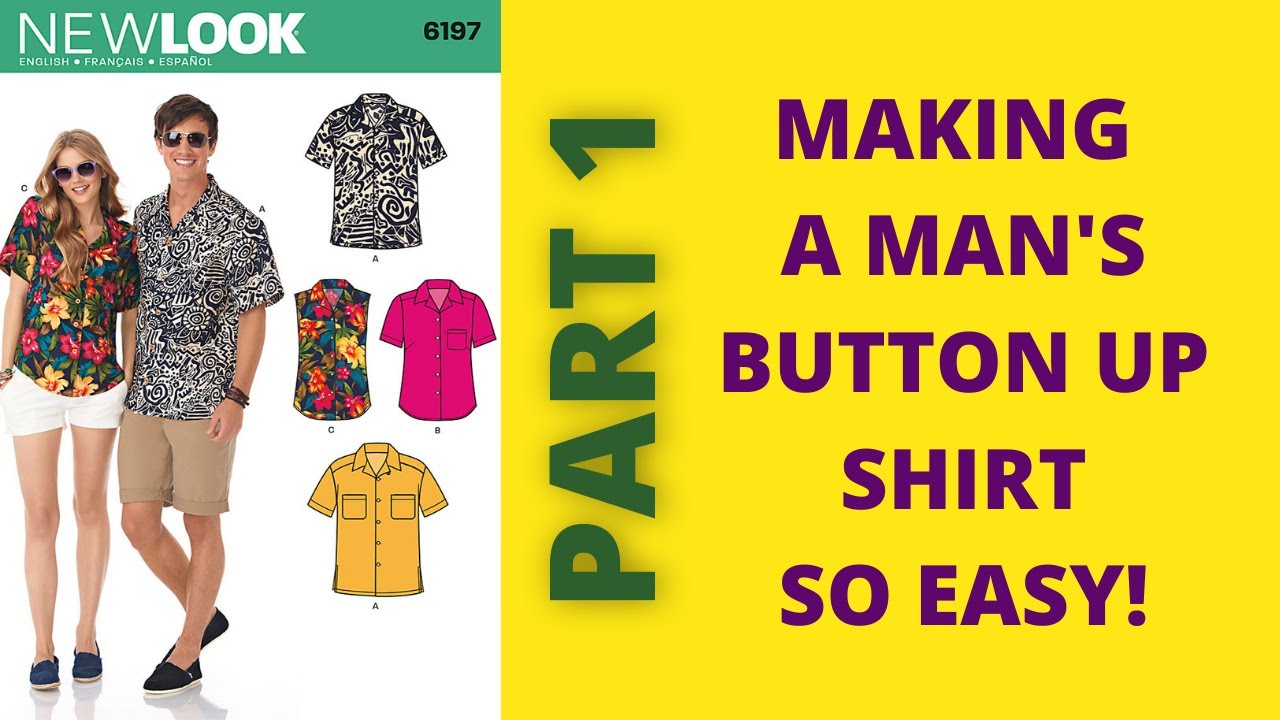 How to make a mans button-up shirt (Part 1) - YouTube