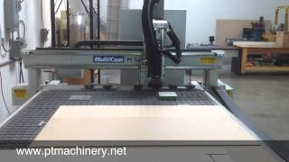 MultiCam CNC Router cutting dovetail drawers with Cabinet Vision