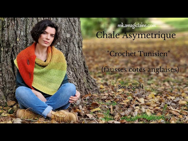 Green Tea - châle à crochet tunisien