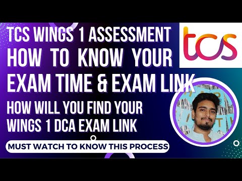 WINGS 1 DCA Assessment Exam Time, SLOT & Exam link  | #time #link #dca #wings #tcs #slot #date #exam