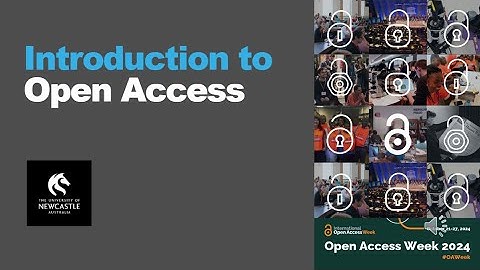 Open Access Week 2024: Introduction to Open Access