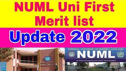 NUML Uni 1st Merit List Update 2022 |NUML Uni Merit Lists 2022 BS Programs|Smart Admissions