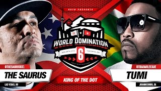 KOTD - Rap Battle - The Saurus vs Tumi | #WD6ix