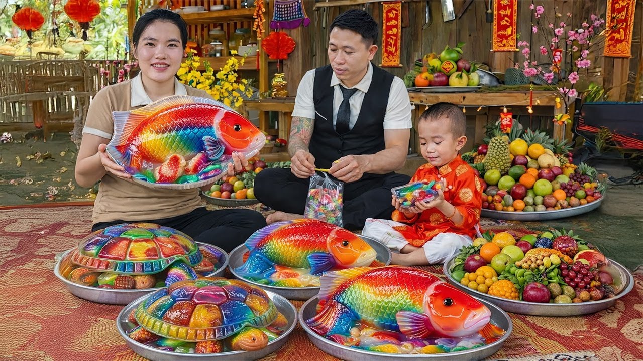 How to Make Colorful Jelly to Sell at the Market -Making Fresh Fruit Juice | Trieu Thi Thuy