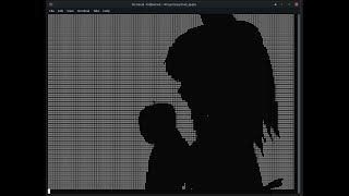 Bad Apple!! but it's being played using Unicode braille as Linux terminal output with Python.