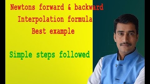 Using Newtons forward & backward interpolation formula best example