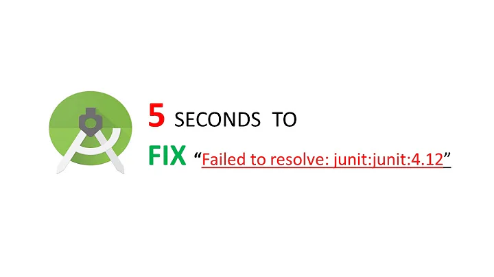 How to solve  Failed to resolve: junit:junit:4.12