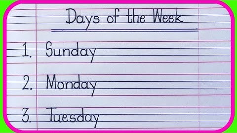 Sunday Monday-Days of the week/Sunday Monday ki spelling/saptah ke dinon ke naam/sunday to saturday