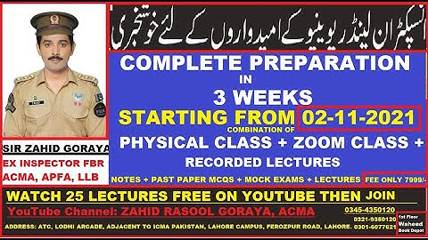 Lecture-5 Part-I #Sales Tax Act 1990 #IIR #Inspector Inland Revenue #FBR Jobs #FPSC #Income Tax