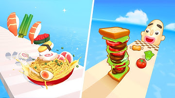 Sandwich Runner | Noodle Run - All Level Gameplay Android,iOS - BIG NEW APK UPDATE