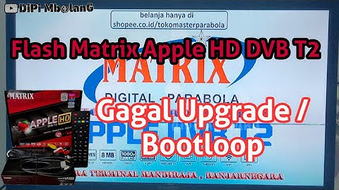Cara Tutorial Flash Stb DVB T2 Matrix Apple HD Bootloop | Gagal Upgrade