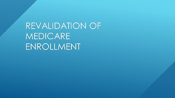 Provider Enrollment Revalidation