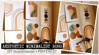 7 PINTEREST Aesthetic Minimalist Boho Painting | DIY Scandinavian Home Decor | Earth Tone Home Decor