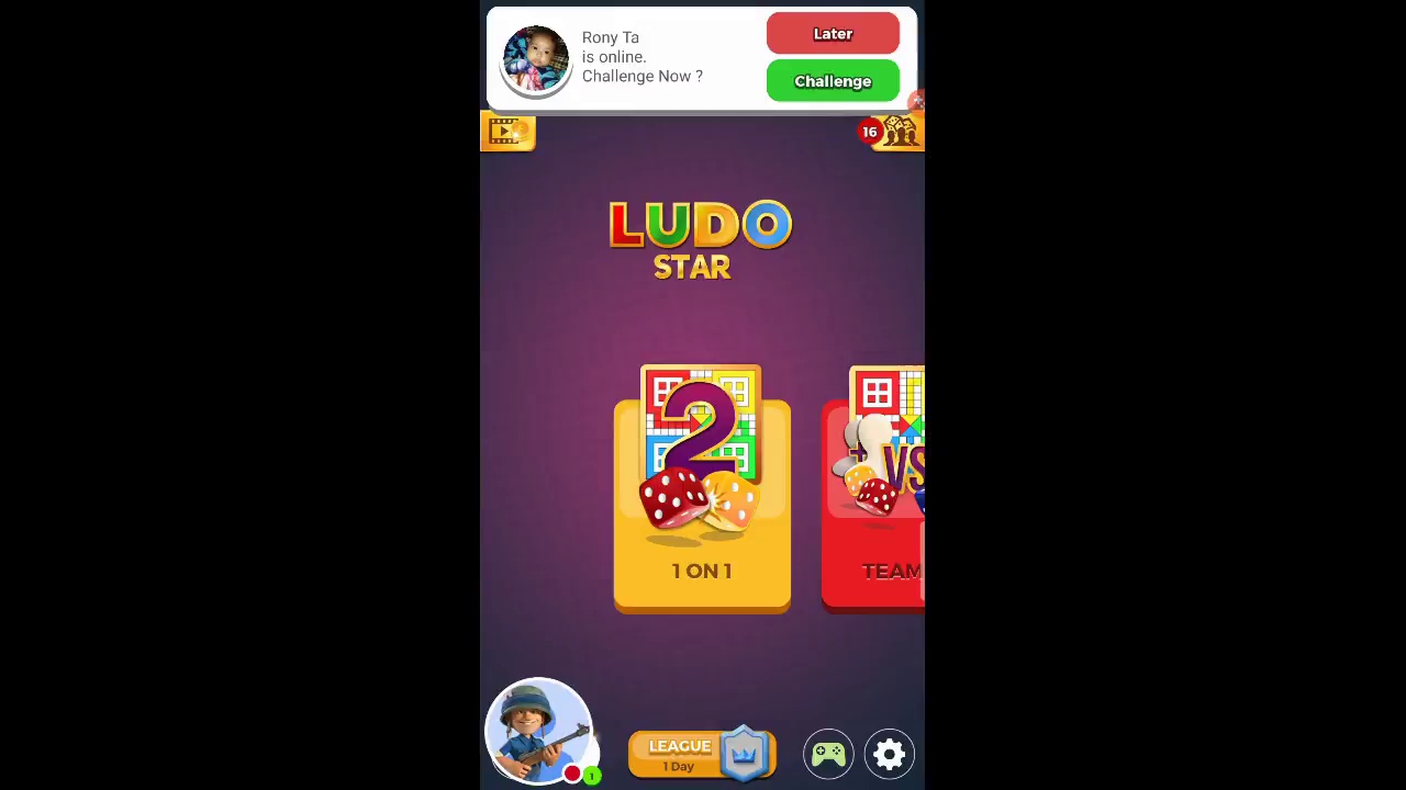 Playing Ludo star Team up