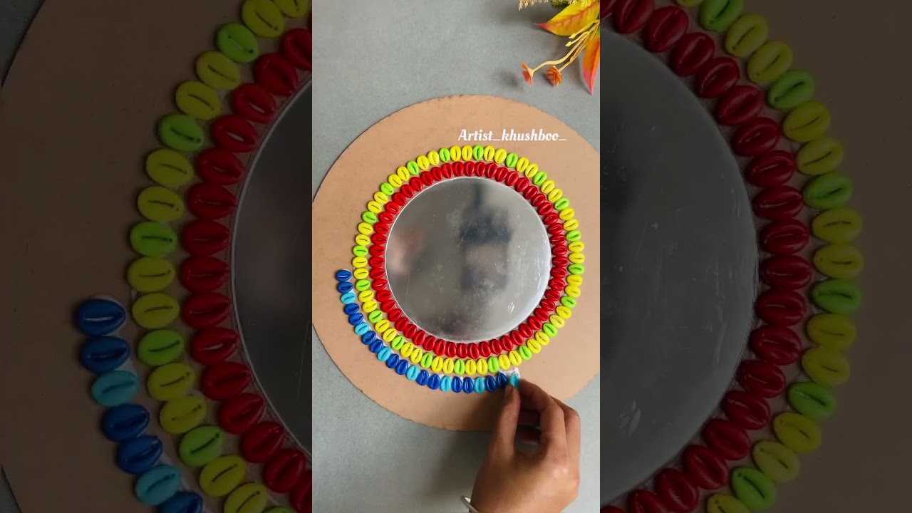 Cowrie shell wall hanging ideas/ acrylic mirror wall hanging 